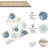 Family dining party blue gray table flag