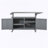 Foldable Outdoor Kitchen Island Patio Mobile Kitchen Cart Portable Outdoor Cooking Island with Lockable Wheels-832678769
