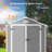 6 x 4 ft Outdoor Resin Storage Shed with Double Doors,Vents, and Window for Backyard Lawn