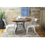 Lakeland Round Solid Wood Top Metal Base Dining Table
