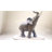 Adam & Friends Home Decor Solid Elephant Sculpture | 1-Piece | Matte Grey Stone
