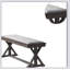 Banc en bois de frêne massif contemporain avec placage en bois de frêne