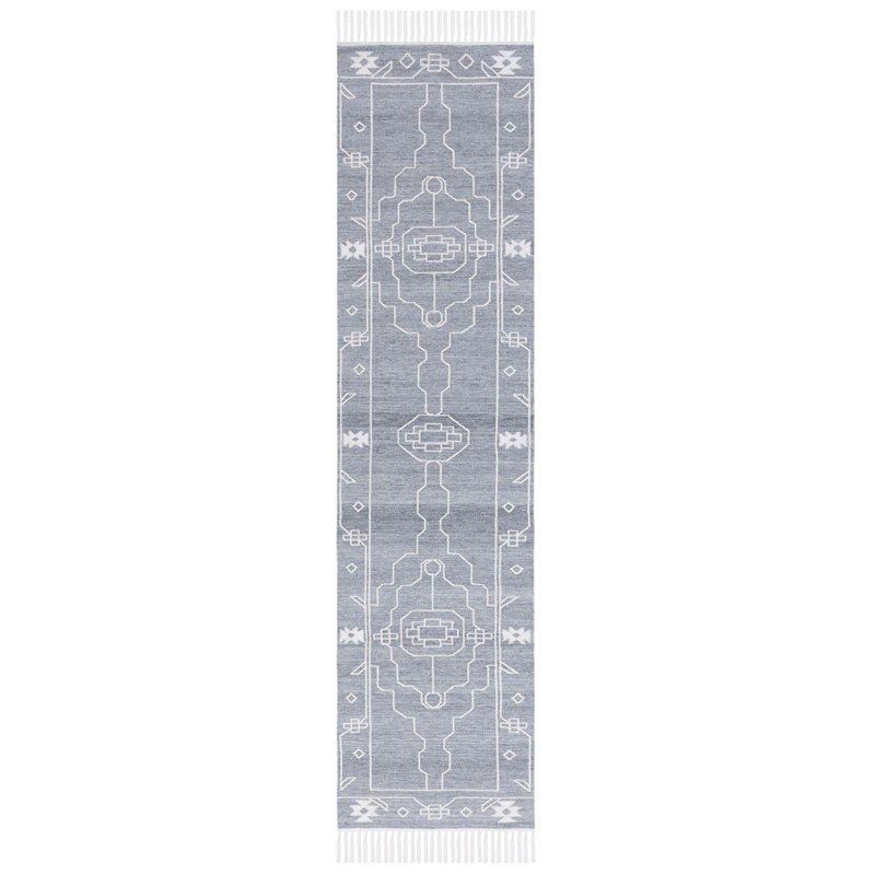 Tapis en polypropylène tissé à plat Kilim Southwestern, Tapis de couloir 2 pi 3 po x 9 pi