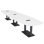 Arc-Boat Meeting Room Table With Double Metal Post Base 2 Power And Data Modules