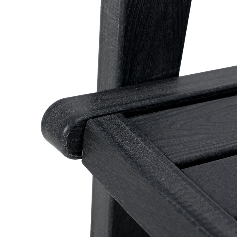 Fauteuil club Adirondack Creswell - bleu marine, Noir