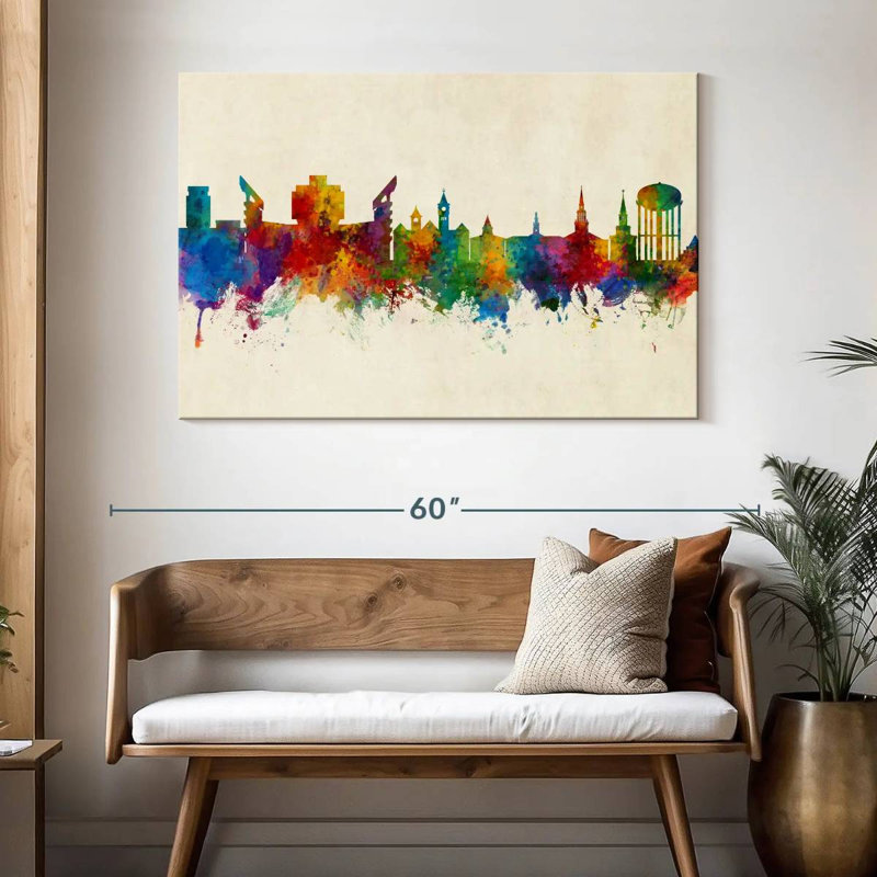 Auburn Alabama Skyline II, H 32 po x l 48 po