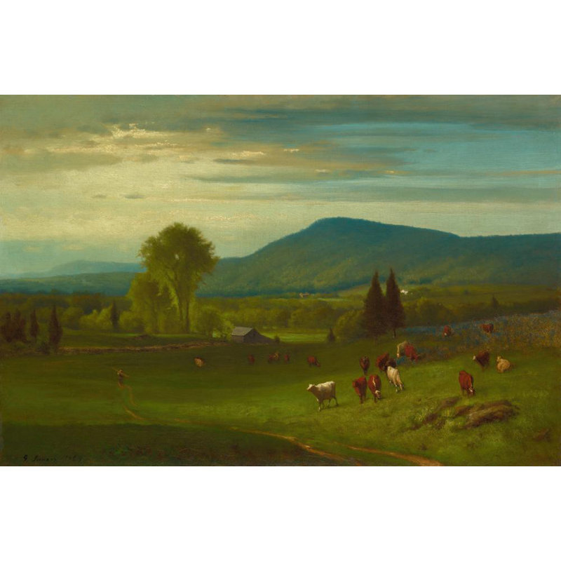 «Summer in the Catskills» par George Inness - Art mural sur toile tendue avec châssis, H 24 po x l 17 po