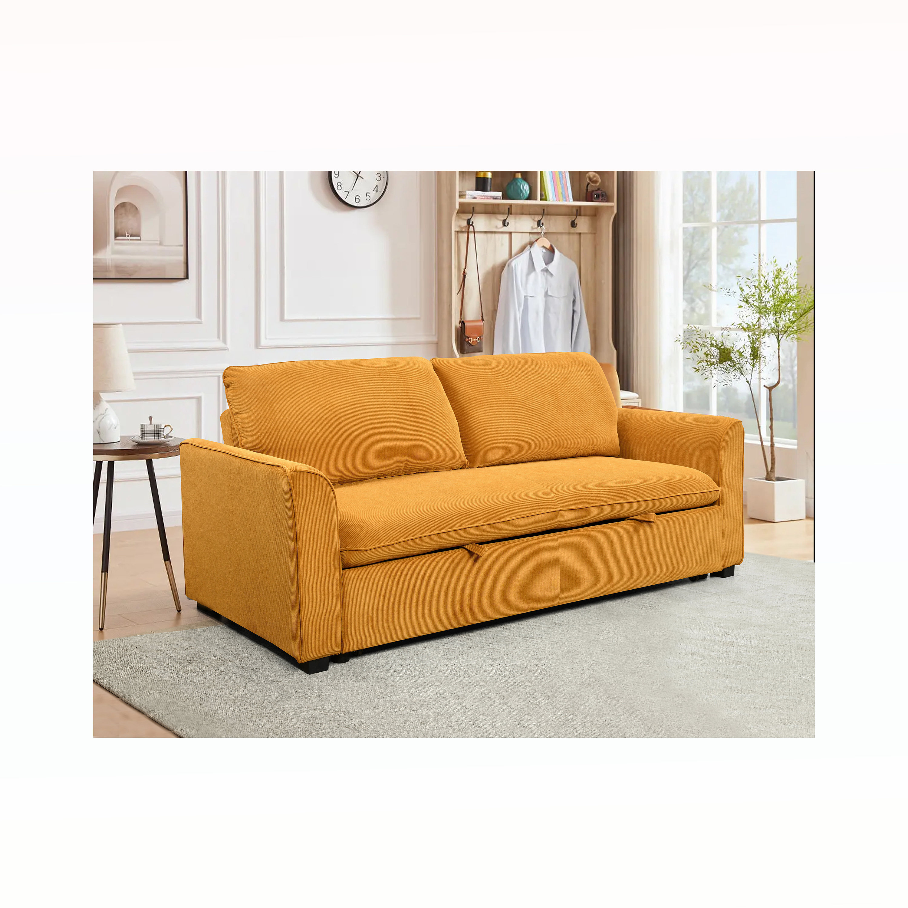 Latitude Run® 78 Inch 3 in 1 Convertible Sleeper Sofa Bed, Modern ...