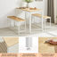 Ensemble de table de salle à manger, table de bar avec 2 bancs de salle à manger, comptoir de table de cuisine avec chaises, table de déjeuner industrielle pour la cuisine, salon, salle de réception, L 43,3 po x l 23,6 po x H 29,9 po