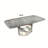 70.9" Modern Dining Table Sintered Stone Matte Black Surface With U-shape Stainless Base-- Arrtle Furniture