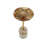 Brown Petrified Top Drink Table With Toronto Marble Base