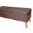 17" Tall Storage Bench, Brown Suede
