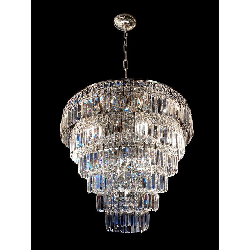 Carlill 13 - Light Dimmable Tiered Chandelier, Silver