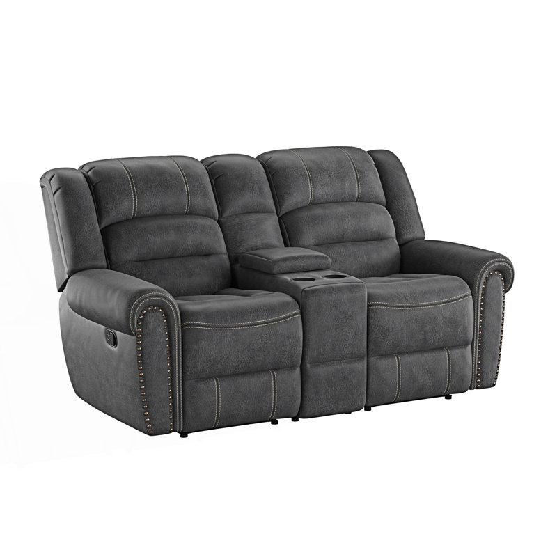 Causeuse inclinable de style traditionnel avec console