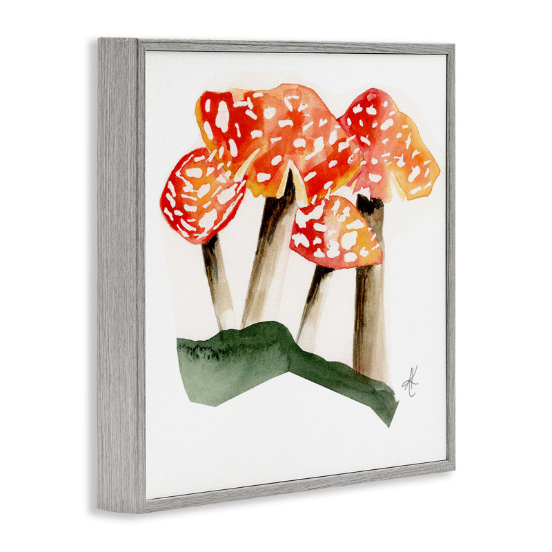 Champignon rouge en pointillé, art de la giclée par Alexandria Gilbert Kincaid, H 24 po x l 24 po