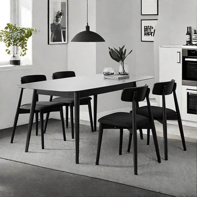 Table de salle à manger moderne en pierre résistante aux hautes températures