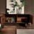 Black walnut solid wood TV cabinet