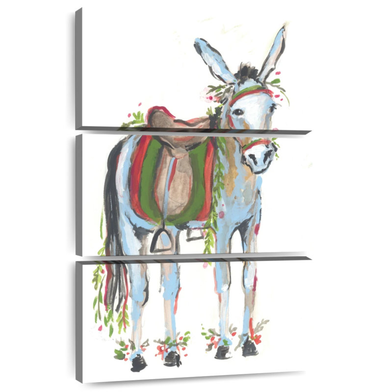 Âne de Noël Brampt I, H 65 po x l 42 po