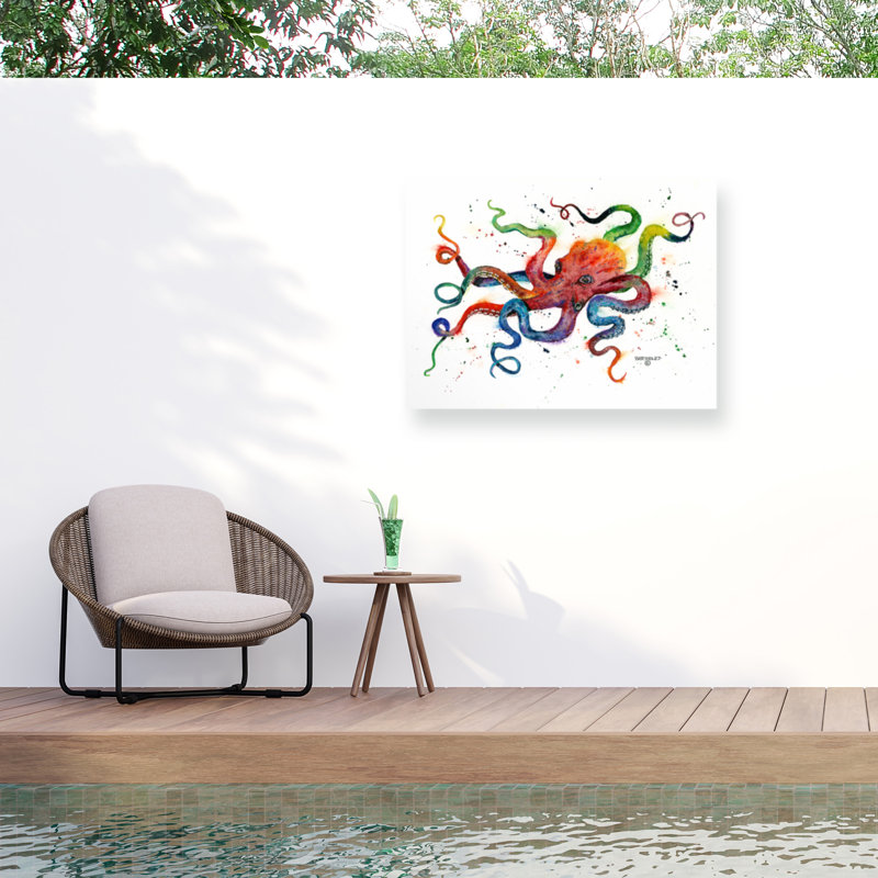 Toile d'extérieur Dave Bartholet Octopus, H 14 po x l 19 po