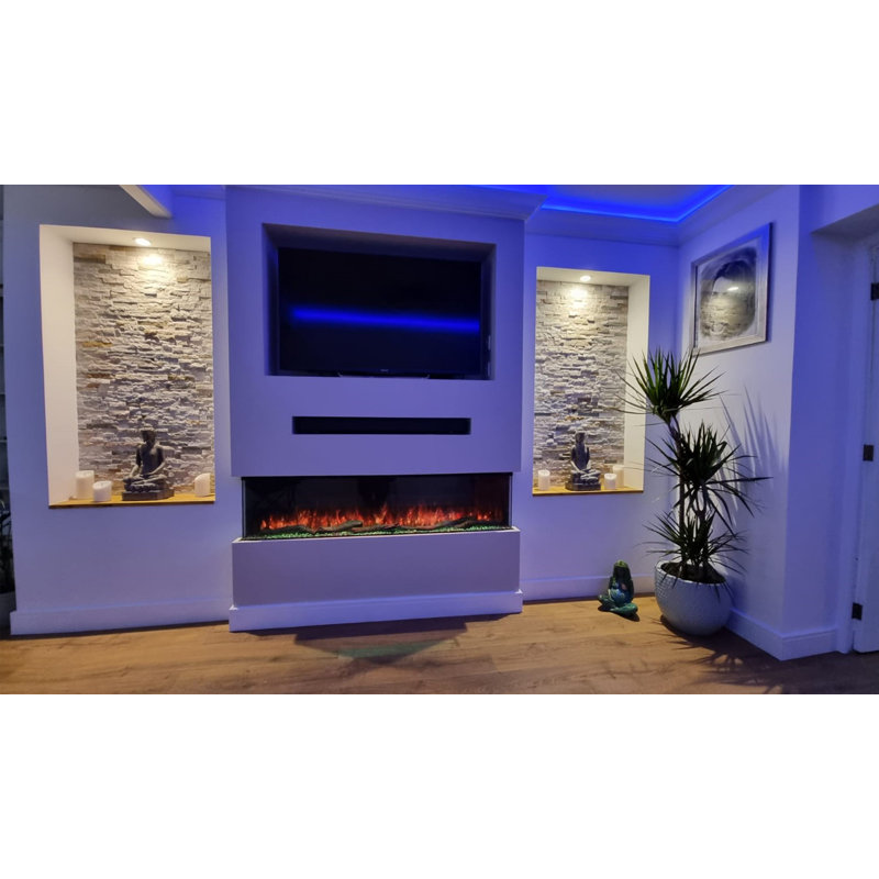 Maison 3 Sided Glass Fire, 46.2cm H x 129.6cm W x 19cm D