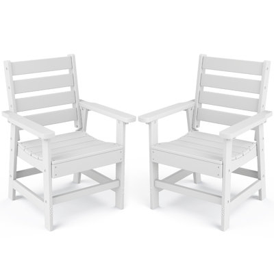20.3W Hdpe Outdoor-Dining-Chairs Set Of 2