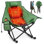 Chaise de camping berçante chauffée, 3 sièges de camping pliables surdimensionnés et réglables