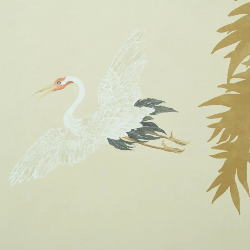 Ensemble de panneaux de grue Yashinoki, Doré