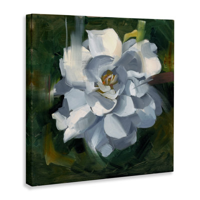Paint Streaked Flower Canvas Wall Art by Liz Jardine