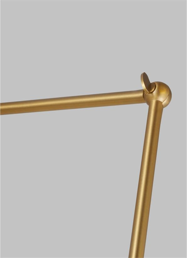 Single Light Dimmable Swing Arm Sconce, Gold, Black