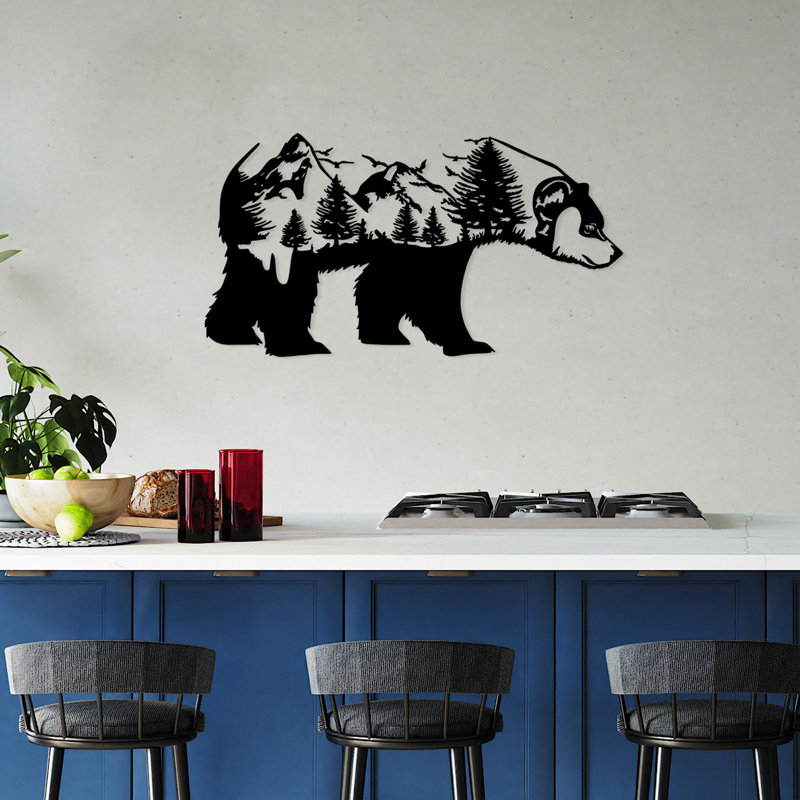 Decorative Metal Wall Accessory, Black, 14.6 x 27.6 inches | 100% Metal, Thickness: 0.06 inches | Lightweight at 1.6 lbs, Perfect for Home Décor | Stylish Wall Hanging for Modern Interiors