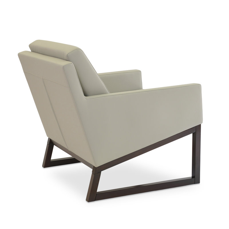 Fauteuil Nova, Similicuir gris pâle