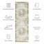 Tapis oriental sauge / ivoire Delvecchio-527725410