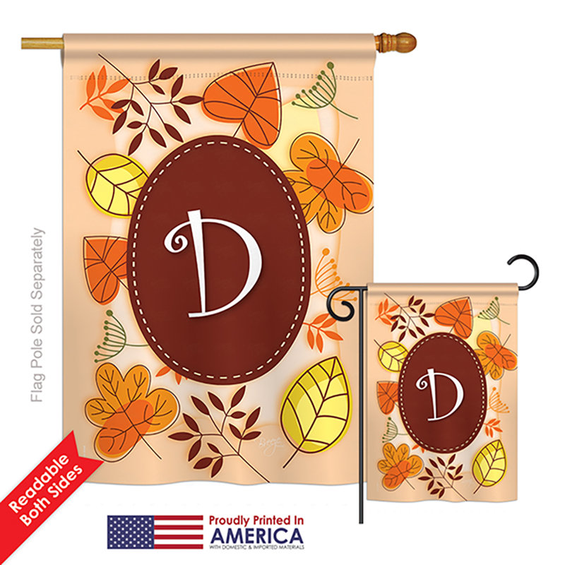 Drapeau de polyester à 2 côtés en polyester automne initial automne, D