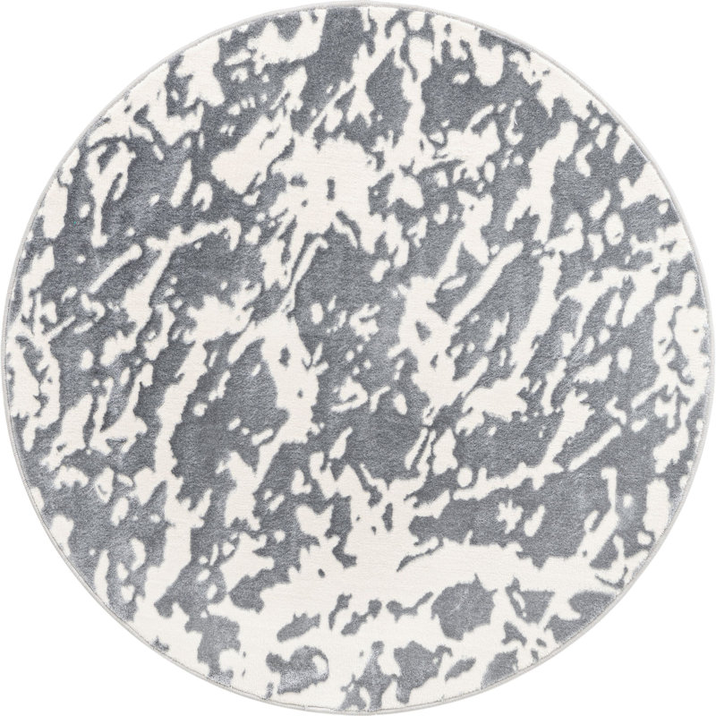 Abstract Indoor Rug, Round 4'