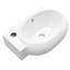 Lavabo de salle de bain blanc 16,5 x 11 lavabo suspendu suspendu à gauche pour salle de bain en porcelaine blanche avec trou pour robinet