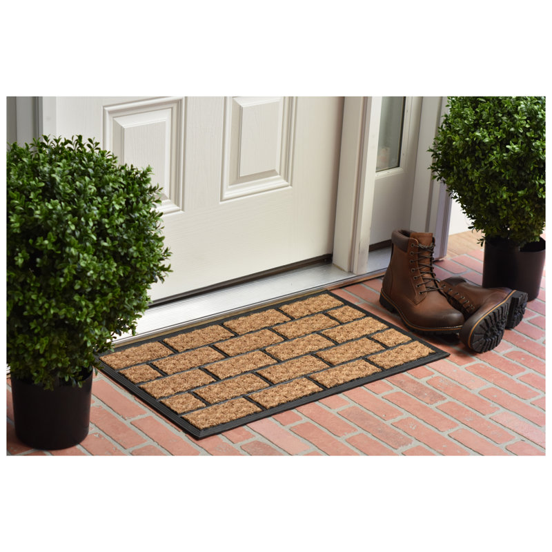 Arkhurst Non-Slip Geometric Outdoor Doormat