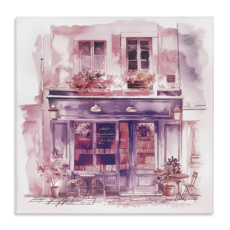 «Pink Bistro Café» par Steve Hunziker, H 24 po x l 24 po