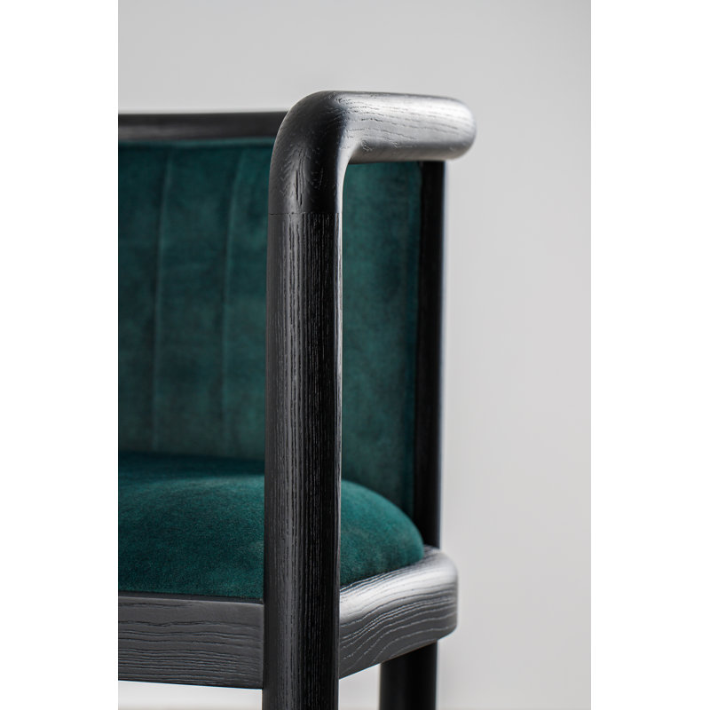 Alton Dining Chair, Matte Black, Teal