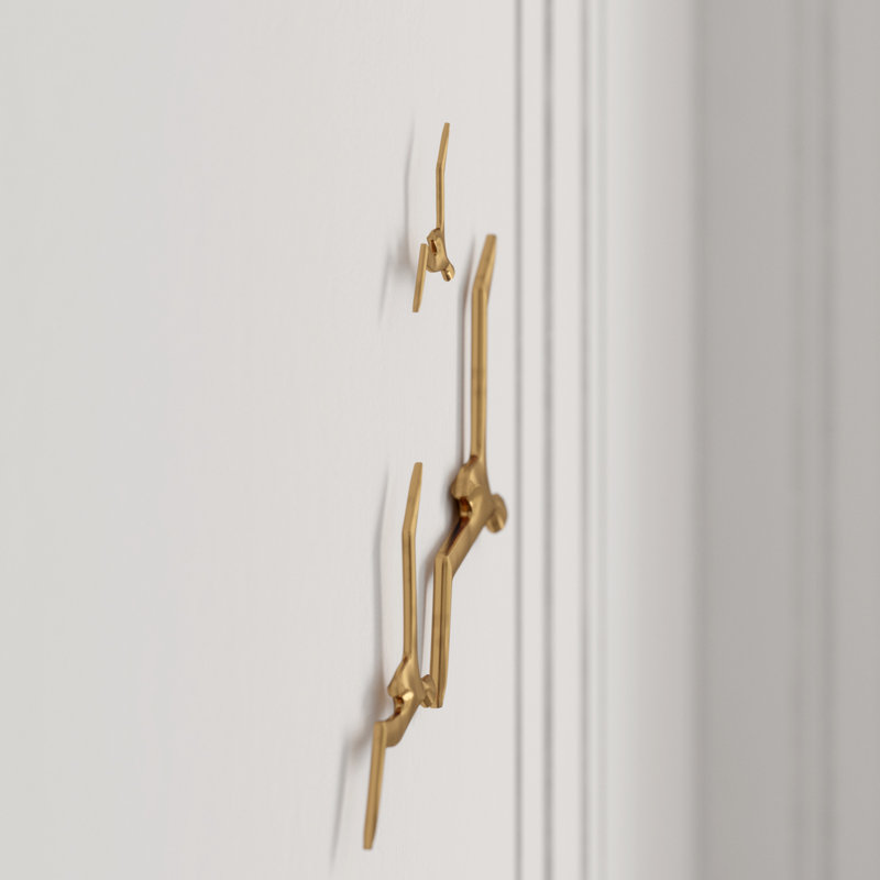 Handmade Metal Wall Decor, Antique Brass
