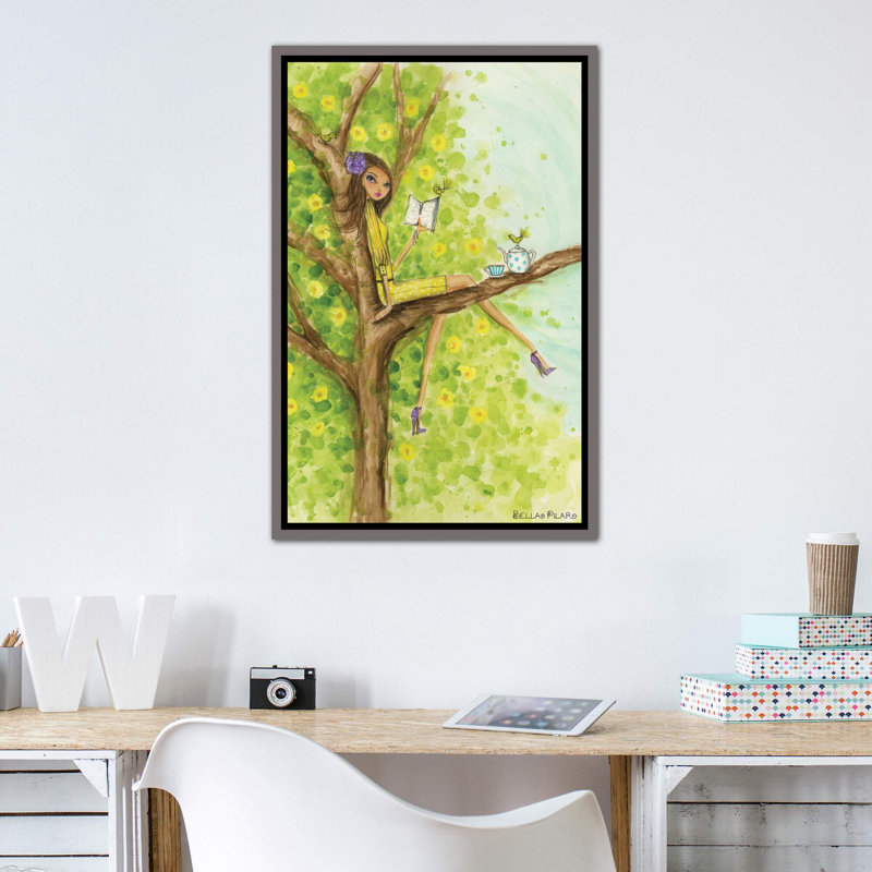Printemps à Summerside # 3, art, Toile encadrée de bois rustique foncé, H 40 po x l 26 po x P 1,5 po