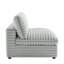 Fauteuil de chambre en tissu moelleux sans accoudoirs