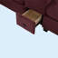Canapé en velours côtelé L-Type avec design segmenté 4 places, porte-gobelet, port USB, boîte de rangement, console mobile et repose-pieds-446321013