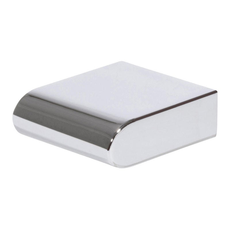 Polished Chrome Round Knob with Rectangle Handle