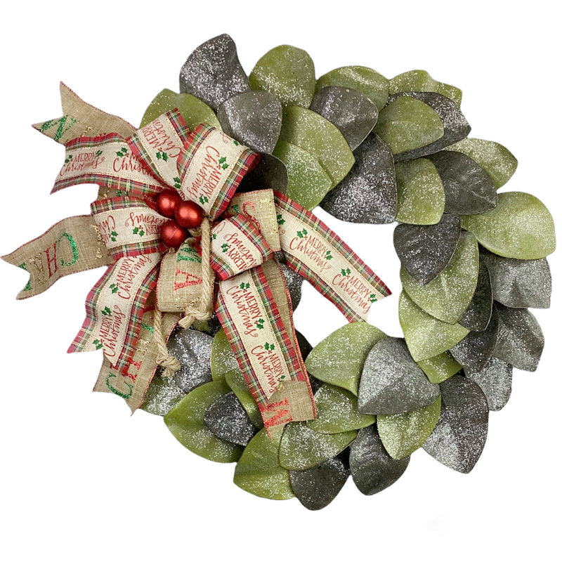Couronne en maille 20 po Magnolia Leaf