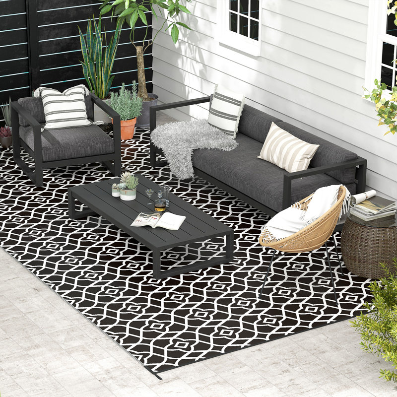 Reversible Outdoor Rug, Rectangle 18' x 9'