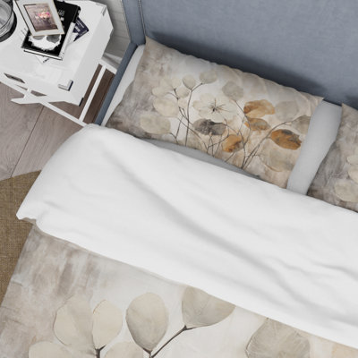 Ensemble de housse de couette Beige Botanical Impressions III - Abstract Botanicals - Polyester microfibre