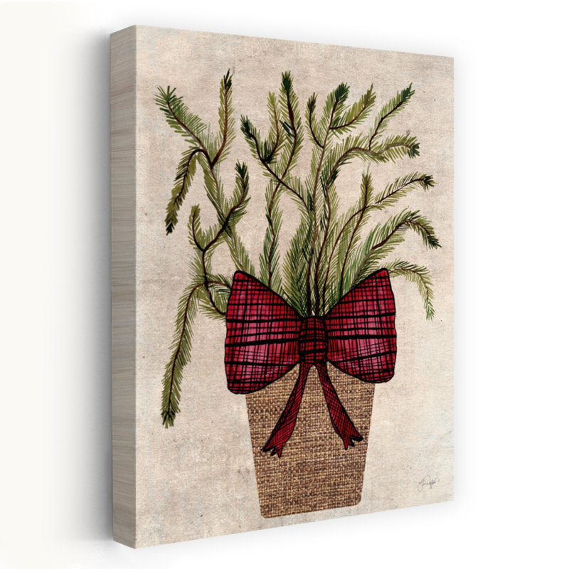 Un bouquet de Noël abstrait, art contemporain de pin, H 36 po x l 24 po