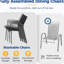 4 chaises empilables, aluminium gris, maille, entretien facile, entièrement assemblées, design, bord de piscine, zones côtières