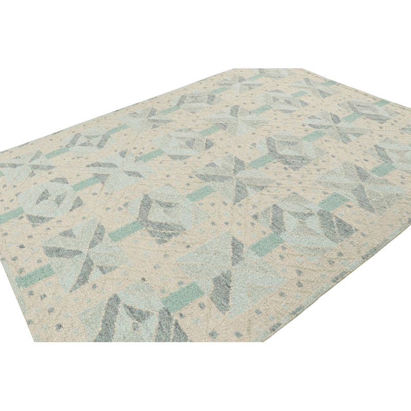Scandinavian Wool Geometric Area Rug, Rectangle 10' x 14'