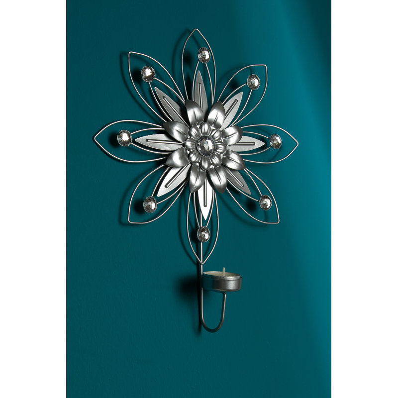 4 Piece Metal Wall Wall Sconce Set, Silver